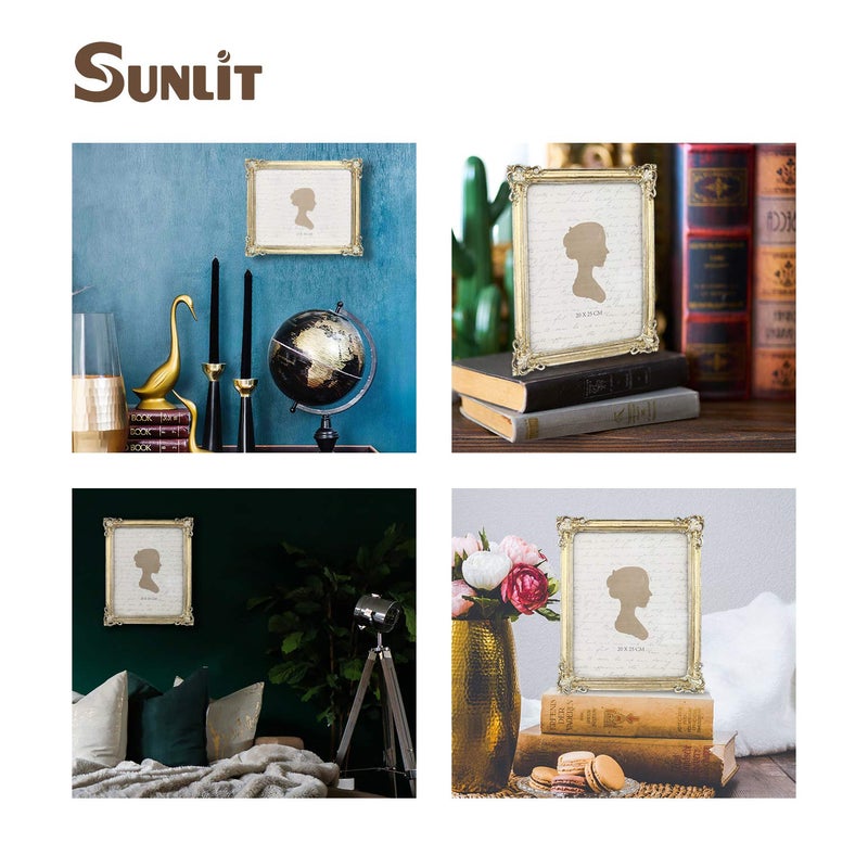 Sunlit Vintage Picture Frame 8x10 Inch, Luxury Antique Photo Frames with Glass Front, Photo Display, Tabletop Wall Hanging, Gift Ideas - Image 4